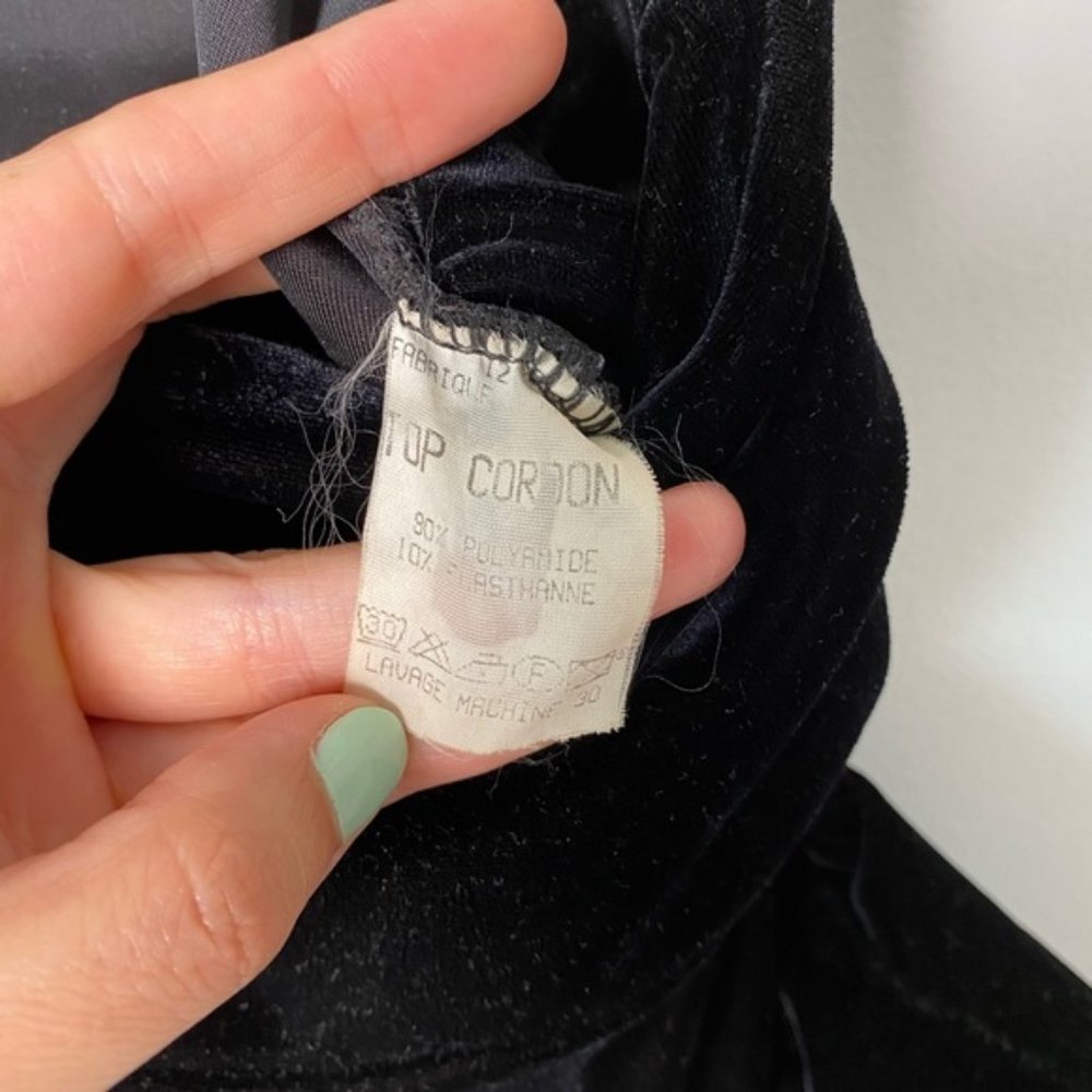 Stunning Vintage Luxe Squared Neck Velvet Silk Top - Picture 5 of 9